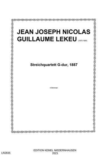 Streichquartett G-dur, 1887
