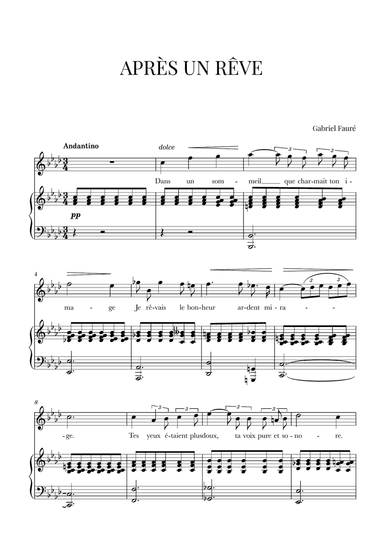Fauré - Après un Rêve (F minor)