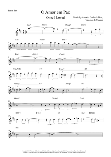 Once I Loved (amor Em Paz) (love In Peace)