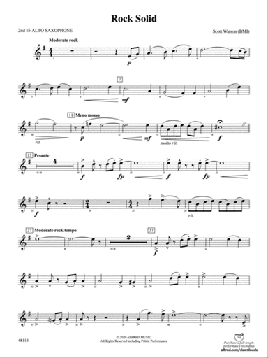 Rock Solid: 2nd E-flat Alto Saxophone