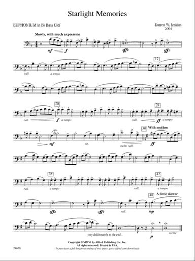 Starlight Memories: (wp) B-flat Baritone B.C.