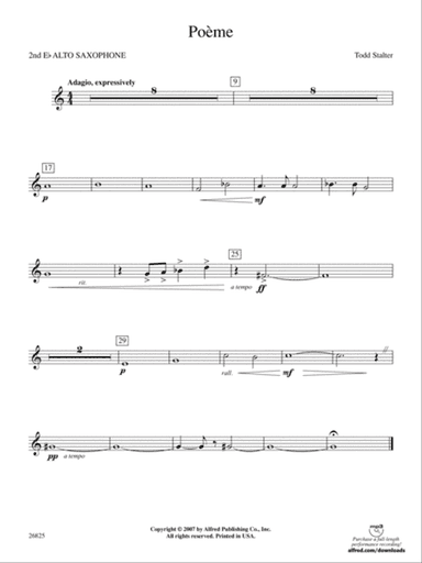 Poeme: 2nd E-flat Alto Saxophone