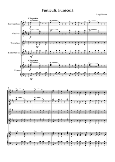 Funiculì, Funiculà - Sax Quartet & Piano