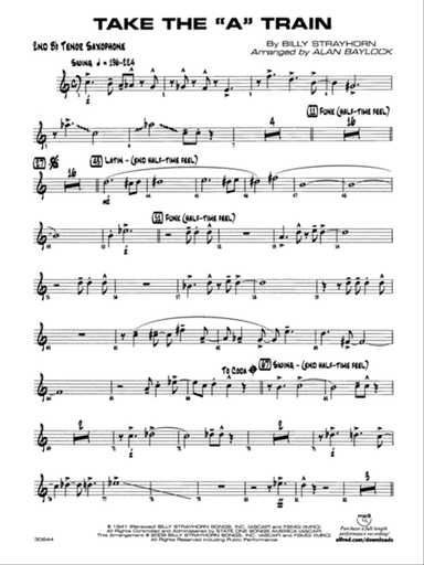 Take the "A" Train: 2nd B-flat Tenor Saxophone