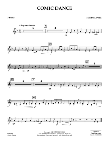 Comic Dance - F Horn