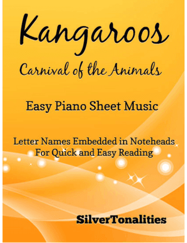 Kangaroos Carnival of the Animals Easy Piano Sheet Music