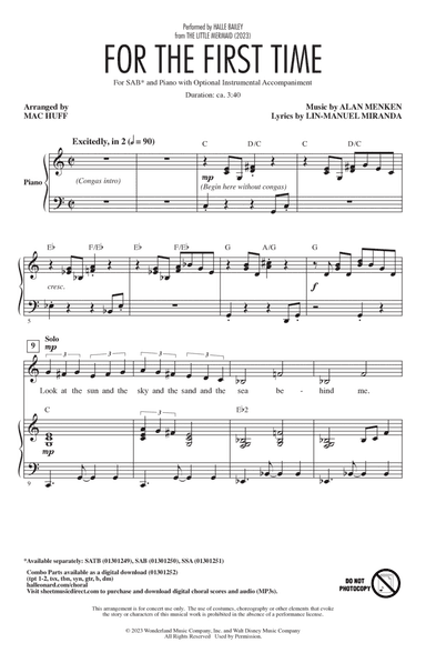 For The First Time (from The Little Mermaid) (2023) (arr. Mac Huff)