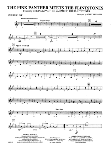 The Pink Panther Meets the Flintstones: 2nd F Horn