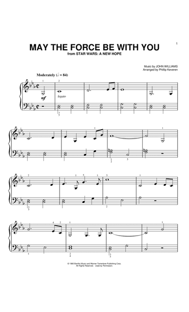 May The Force Be With You (from Star Wars: A New Hope) (arr. Phillip Keveren)