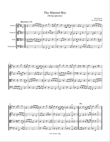 The Minstrel Boy (String Quartet)