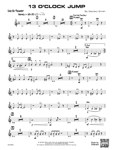 13 O'Clock Jump: 2nd B-flat Trumpet