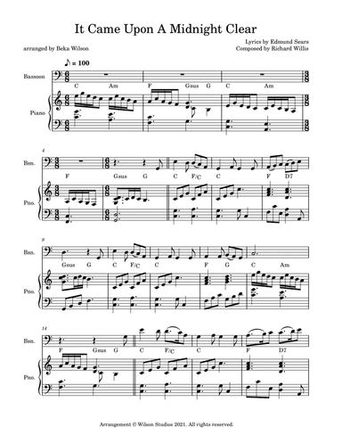 It Came Upon a Midnight Clear--bassoon solo