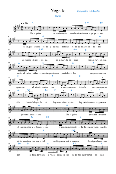 Negrita, Danza