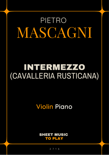 Intermezzo from Cavalleria Rusticana - Violin and Piano (Full Score and Parts)
