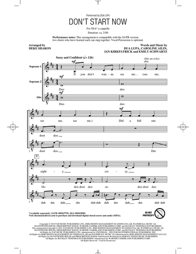 Don't Start Now (arr. Deke Sharon)