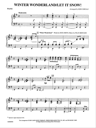 Winter Wonderland / Let It Snow!: Piano Accompaniment