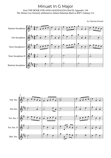 Minuet In G Major