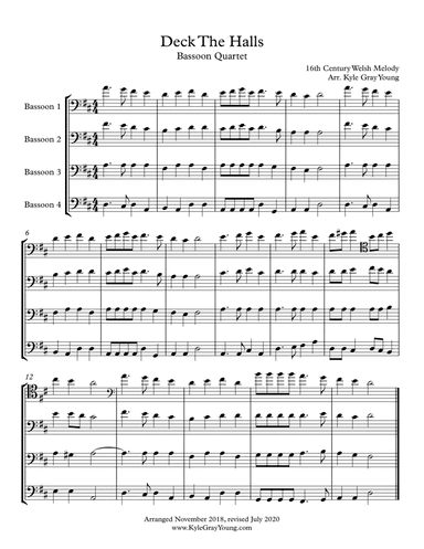 Deck The Halls - Score Only