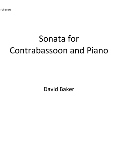Sonata for Contrabassoon and Piano
