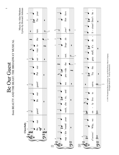 Be Our Guest (from Beauty and The Beast) (arr. Christopher Hussey)