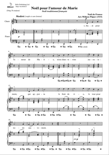 Noel pour l'amour de Marie (G Major)