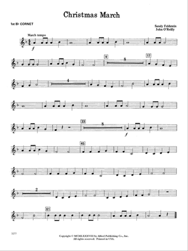 Christmas March: 1st B-flat Cornet
