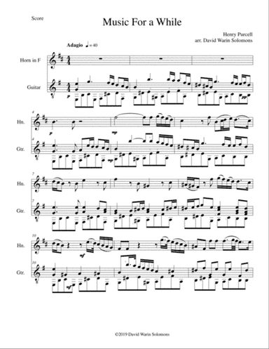 Music for a While for horn and guitar