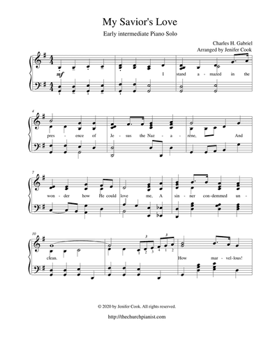 My Savior's Love or I Stand Amazed