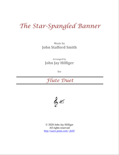 The Star-Spangled Banner for Flute Duet