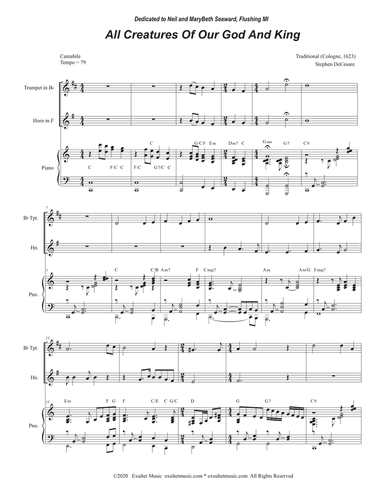 All Creatures Of Our God And King (Duet for Bb-Trumpet and French Horn)