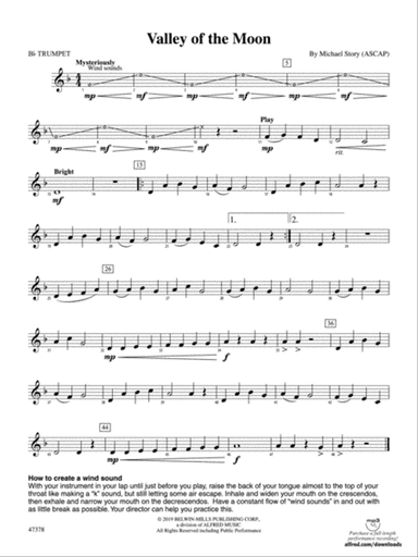 Valley of the Moon: 1st B-flat Trumpet