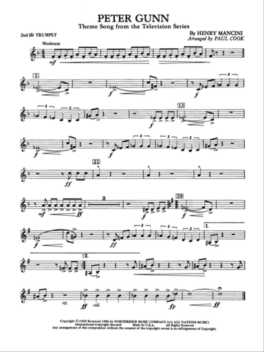Peter Gunn: 2nd B-flat Trumpet