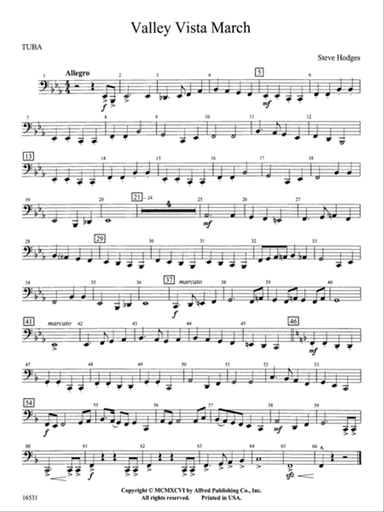 Valley Vista March: Tuba