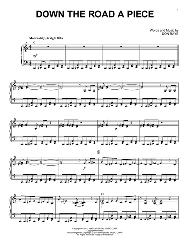 Down The Road A Piece (arr. Brent Edstrom)