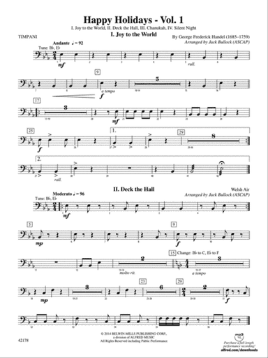 Happy Holidays---Vol. 1: Timpani