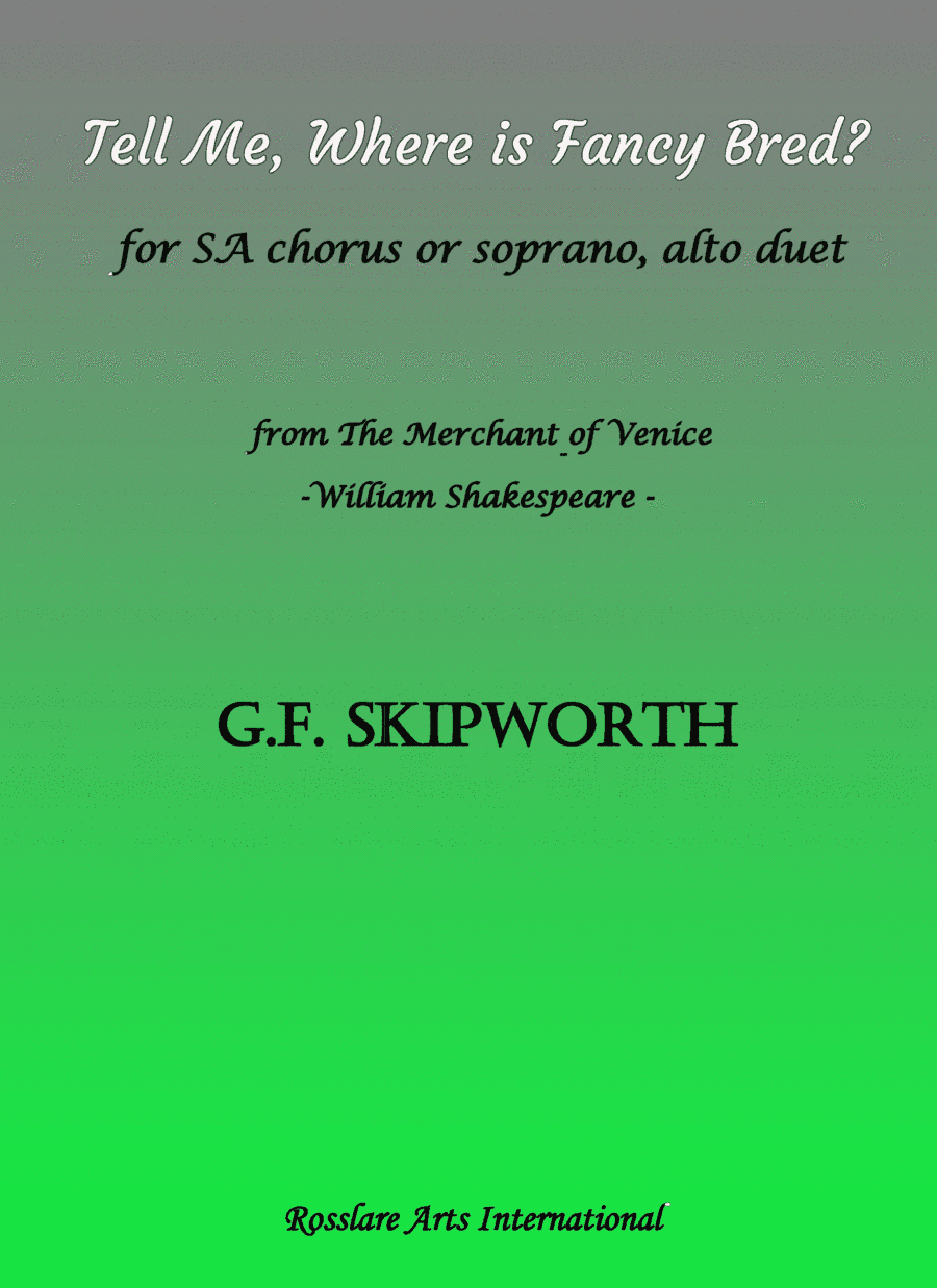 Tell Me Where is Fancy Bred