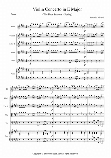The Four Seasons - Spring 1st Movement Short Version