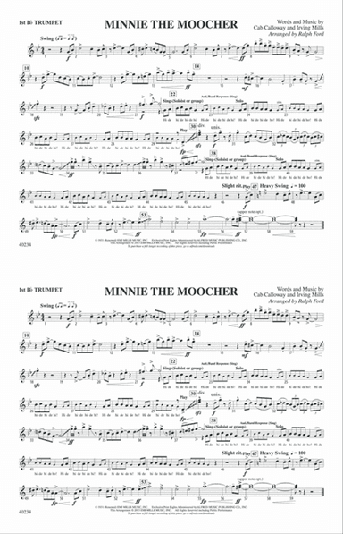Minnie the Moocher: 1st B-flat Trumpet