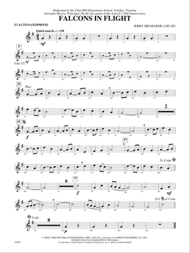 Falcons in Flight: E-flat Alto Saxophone