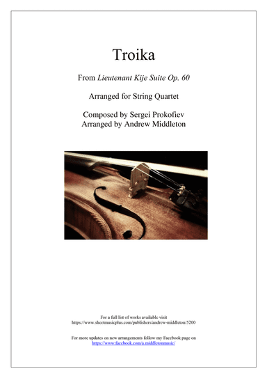 Troika arranged for String Quartet
