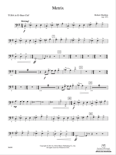 Metrix: (wp) E-flat Tuba B.C.