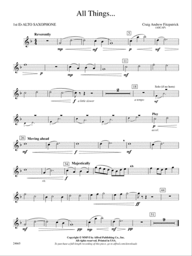 All Things: E-flat Alto Saxophone