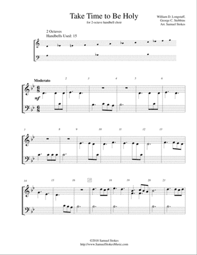 Take Time to Be Holy - for 2-octave handbell choir