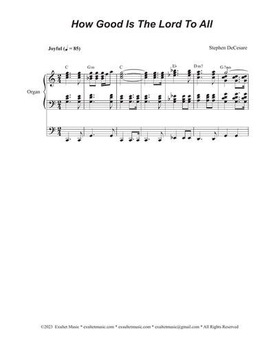 How Good Is The Lord To All (Duet for Tenor and Bass solo)