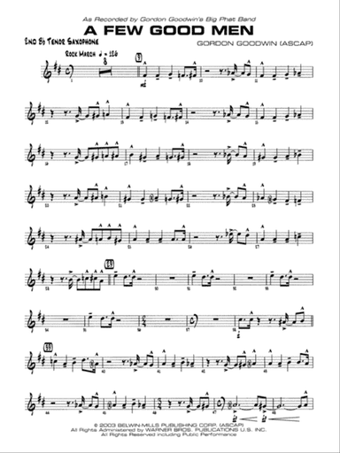 A Few Good Men: 2nd B-flat Tenor Saxophone