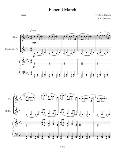 Funeral March (Flute and Clarinet Duet with Piano Accompaniment)