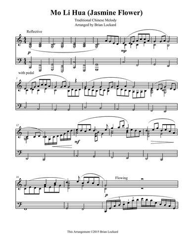 Mo Li Hua(Jasmine Flower) Piano Solo