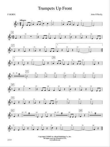 Trumpets Up Front: 1st F Horn