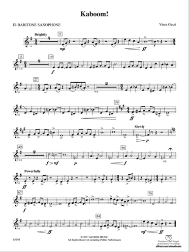 Kaboom!: E-flat Baritone Saxophone