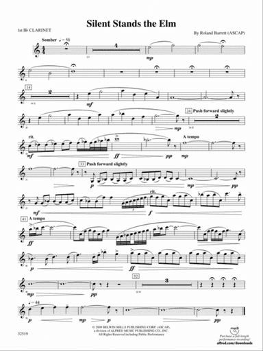 Silent Stands the Elm: 1st B-flat Clarinet